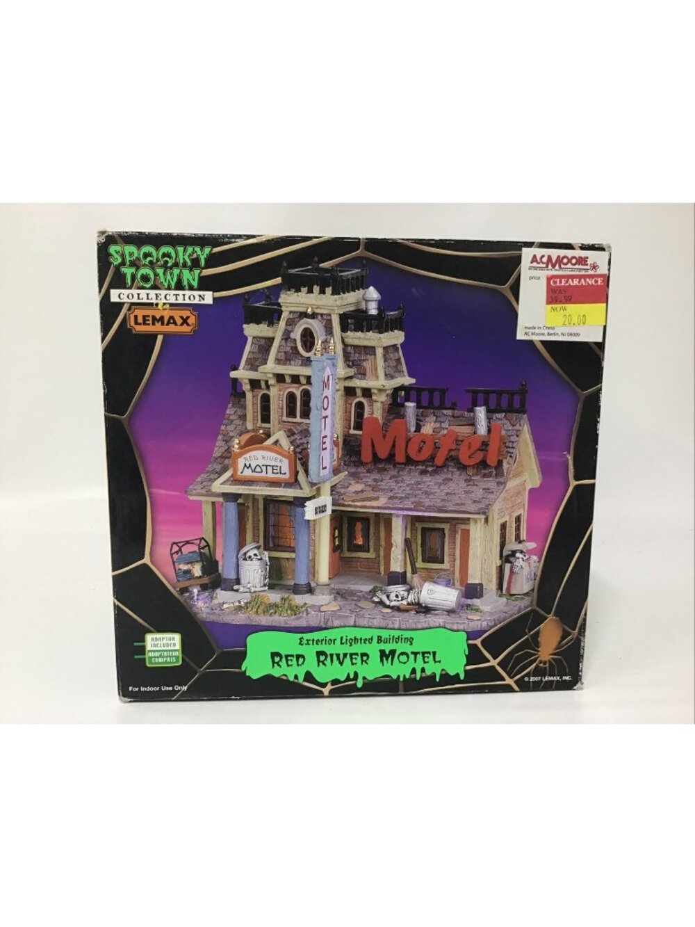Lighted Lemax Spooky Town Red River Motel #75491 2007 Retired